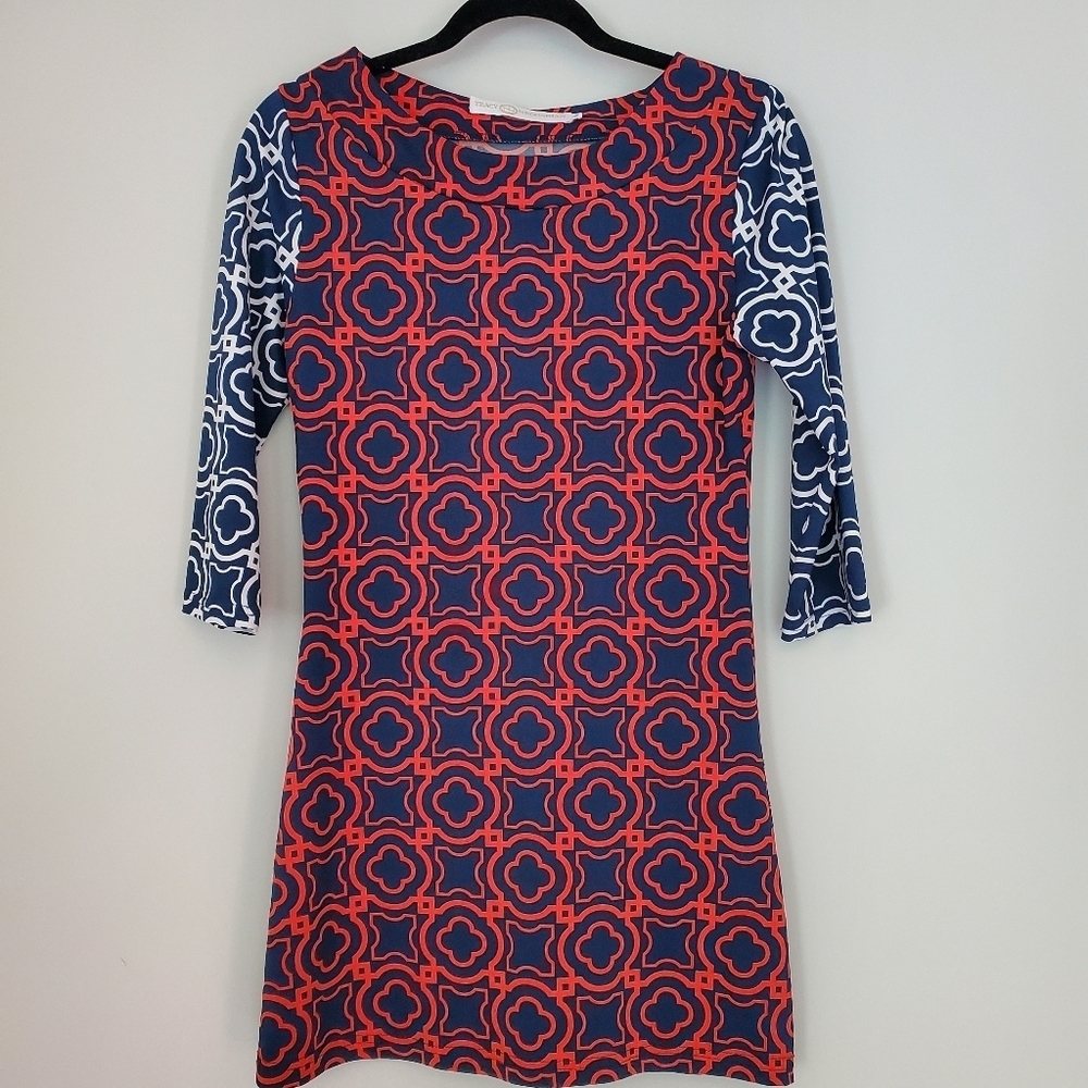 Tracy Negoshian Lattice Pattern Dress